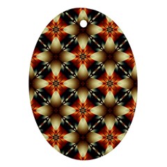 Kaleidoscope Image Background Oval Ornament (two Sides) by BangZart