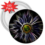 Flower Structure Photo Montage 3  Buttons (100 pack)  Front