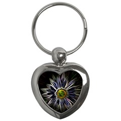 Flower Structure Photo Montage Key Chains (heart)  by BangZart