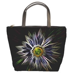 Flower Structure Photo Montage Bucket Bags by BangZart