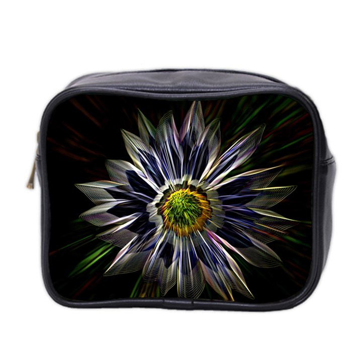 Flower Structure Photo Montage Mini Toiletries Bag 2-Side