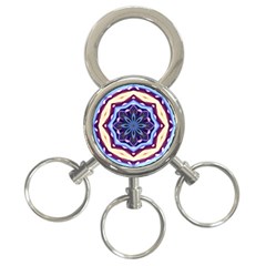 Mandala Art Design Pattern 3-ring Key Chains