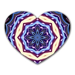 Mandala Art Design Pattern Heart Mousepads by BangZart