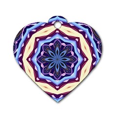 Mandala Art Design Pattern Dog Tag Heart (one Side) by BangZart