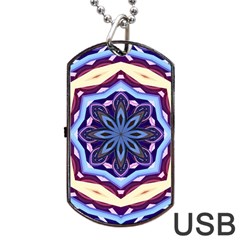 Mandala Art Design Pattern Dog Tag Usb Flash (one Side) by BangZart