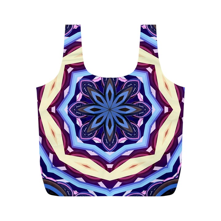 Mandala Art Design Pattern Full Print Recycle Bags (M) 