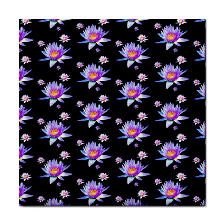 Flowers Pattern Background Lilac Tile Coasters