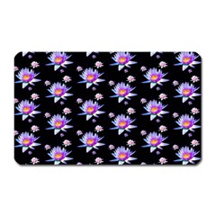 Flowers Pattern Background Lilac Magnet (rectangular) by BangZart