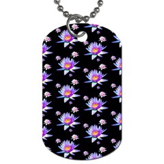 Flowers Pattern Background Lilac Dog Tag (one Side) by BangZart