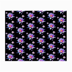 Flowers Pattern Background Lilac Small Glasses Cloth (2-side) by BangZart