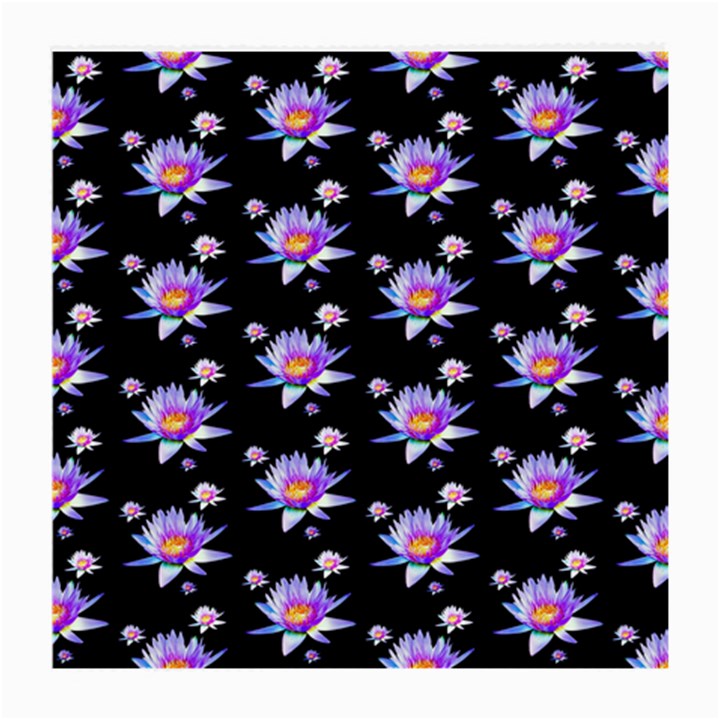 Flowers Pattern Background Lilac Medium Glasses Cloth