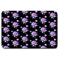 Flowers Pattern Background Lilac Large Doormat  by BangZart