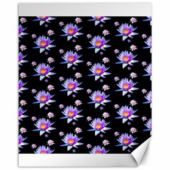 Flowers Pattern Background Lilac Canvas 11  X 14   by BangZart