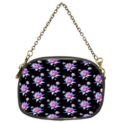 Flowers Pattern Background Lilac Chain Purses (two Sides)  by BangZart