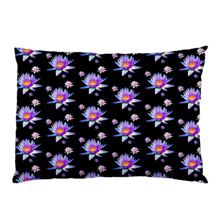 Flowers Pattern Background Lilac Pillow Case