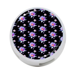 Flowers Pattern Background Lilac 4-port Usb Hub (one Side) by BangZart