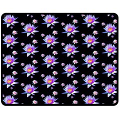 Flowers Pattern Background Lilac Fleece Blanket (medium)  by BangZart