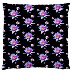 Flowers Pattern Background Lilac Large Cushion Case (one Side) by BangZart