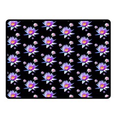 Flowers Pattern Background Lilac Double Sided Fleece Blanket (small)  by BangZart