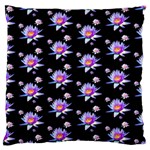 Flowers Pattern Background Lilac Large Flano Cushion Case (Two Sides) Front