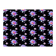 Flowers Pattern Background Lilac Double Sided Flano Blanket (mini)  by BangZart