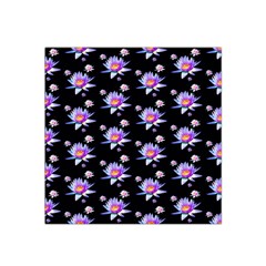 Flowers Pattern Background Lilac Satin Bandana Scarf by BangZart