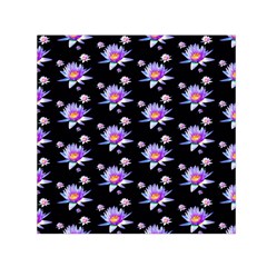 Flowers Pattern Background Lilac Small Satin Scarf (square) by BangZart