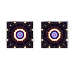 Mandala Art Design Pattern Cufflinks (square) by BangZart