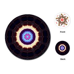 Mandala Art Design Pattern Playing Cards (round)  by BangZart