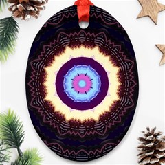 Mandala Art Design Pattern Oval Ornament (two Sides) by BangZart