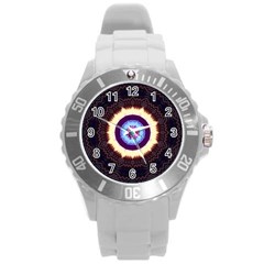 Mandala Art Design Pattern Round Plastic Sport Watch (l) by BangZart