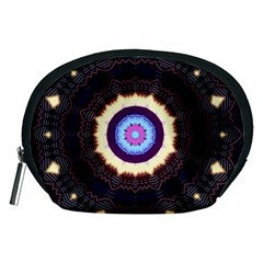 Mandala Art Design Pattern Accessory Pouches (medium)  by BangZart