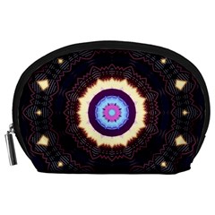 Mandala Art Design Pattern Accessory Pouches (large)  by BangZart