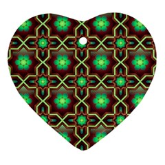 Pattern Background Bright Brown Ornament (heart)