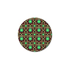 Pattern Background Bright Brown Golf Ball Marker by BangZart