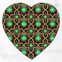 Pattern Background Bright Brown Jigsaw Puzzle (heart) by BangZart