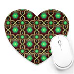 Pattern Background Bright Brown Heart Mousepads Front