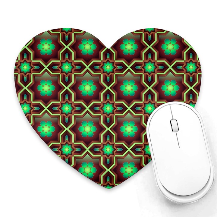 Pattern Background Bright Brown Heart Mousepads