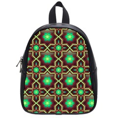 Pattern Background Bright Brown School Bags (small)  by BangZart