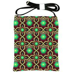 Pattern Background Bright Brown Shoulder Sling Bags by BangZart