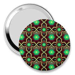 Pattern Background Bright Brown 3  Handbag Mirrors by BangZart