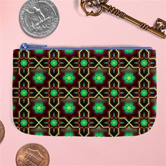 Pattern Background Bright Brown Large Coin Purse