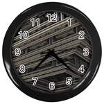 Fractal 3d Construction Industry Wall Clocks (Black) Front