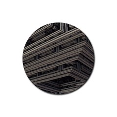 Fractal 3d Construction Industry Rubber Round Coaster (4 Pack)  by BangZart