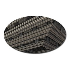 Fractal 3d Construction Industry Oval Magnet by BangZart