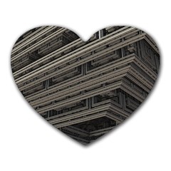 Fractal 3d Construction Industry Heart Mousepads by BangZart