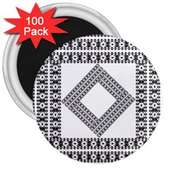 Pattern Background Texture Black 3  Magnets (100 Pack) by BangZart