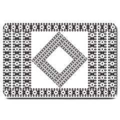 Pattern Background Texture Black Large Doormat  by BangZart