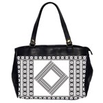 Pattern Background Texture Black Office Handbags (2 Sides)  Front