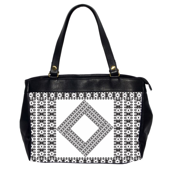 Pattern Background Texture Black Office Handbags (2 Sides) 